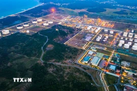 Nhà máy lọc hóa dầu Dung Quất-Công ty Cổ phần lọc hóa dầu Bình Sơn. (Ảnh: Phạm Cường/TTXVN)