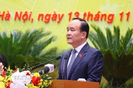 Ủy ban Thường vụ Quốc hội phê chuẩn kết quả miễn nhiệm Chủ tịch Hội đồng Nhân dân thành phố Hà Nội nhiệm kỳ 2021-2026 đối với ông Nguyễn Ngọc Tuấn kể từ ngày 13/11/2025. (Nguồn: TTXVN)