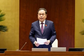 Chủ tịch Quốc hội Trần Thanh Mẫn chủ trì điều hành chất vấn. (Ảnh: Doãn Tấn/TTXVN)