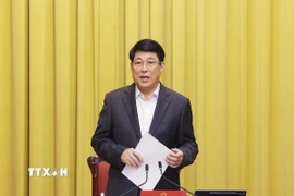 Chủ tịch nước Lương Cường phát biểu chỉ đạo. (Ảnh: Lâm Khánh/TTXVN)