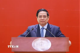 Thủ tướng Phạm Minh Chính phát biểu chỉ đạo. (Ảnh: Dương Giang/TTXVN)