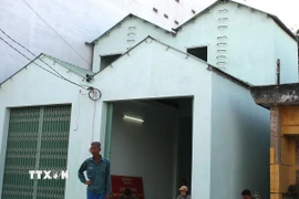 Những ngôi nhà đầu tiên hoàn thành trong 'Chiến dịch Quang Trung" tại tỉnh Đắk Lắk. (Ảnh: Tường Quân/TTXVN)