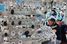 Công nhân tại một công ty may. (Nguồn: TTXVN)