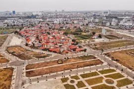 Một góc khu đô thị phía Nam tỉnh Bắc Giang, nơi giá đất phân lô tăng từ 2 đến 4 tỷ đồng/lô. (Ảnh: Danh Lam/TTXVN)