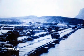 Bến phà 2 Long Đại năm xưa, nơi 16 thanh niên xung phong đã hy sinh anh dũng. (Ảnh: TTXVN phát)