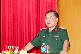 Thượng tướng Hoàng Xuân Chiến phát biểu chỉ đạo. (Ảnh: Trọng Đức/TTXVN)