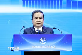 Chủ tịch Quốc hội Trần Thanh Mẫn phát biểu chỉ đạo. (Ảnh: Doãn Tấn/TTXVN)