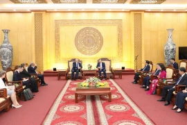 Quang cảnh buổi tiếp. (Ảnh: Đức Phương/TTXVN)