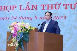 Thủ tướng Phạm Minh Chính chủ trì phiên họp. (Ảnh: Dương Giang/TTXVN)