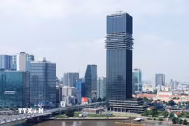 Tòa nhà Saigon Marina IFC tại Thành phố Hồ Chí Minh. (Ảnh: Quang Châu/TTXVN)