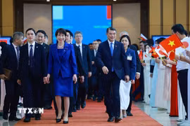 Thủ tướng Lê Minh Hưng và Thủ tướng Nhật Bản Takaichi Sanae gặp gỡ báo chí. (Ảnh: Dương Giang/TTXVN)