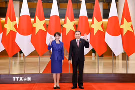 Chủ tịch Quốc hội Trần Thanh Mẫn hội kiến Thủ tướng Nhật Bản Takaichi Sanae thăm chính thức Việt Nam. (Ảnh: Doãn Tấn/TTXVN)