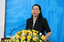 Ủy viên Trung ương Đảng, Bí thư Tỉnh ủy Quảng Ngãi Bùi Thị Quỳnh Vân. (Ảnh: Phạm Cường/TTXVN)