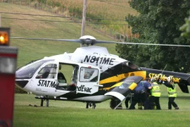 Trực thăng y tế được điều động đưa nạn nhân tới bệnh viện WellSpan York. (Nguồn: USA Today)