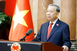Tổng Bí thư, Chủ tịch nước Tô Lâm phát biểu chỉ đạo và giao nhiệm vụ. (Ảnh: Thống Nhất/TTXVN)