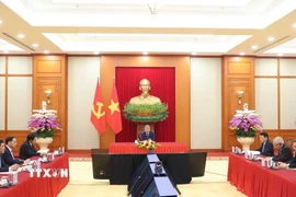 Tổng Bí thư Tô Lâm điện đàm với Chủ tịch Đảng Đại hội Dân tộc Phi (ANC), Tổng thống Cộng hòa Nam Phi Cyril Ramaphosa. (Ảnh: Thống Nhất/TTXVN)