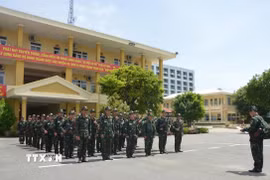 Bộ Chỉ huy quân sự tỉnh Quảng Ngãi luyện tập chuyển trạng thái sẵn sàng chiến đấu. (Ảnh minh họa: TTXVN phát)