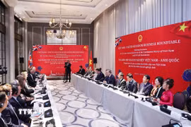 Tổng Bí thư Tô Lâm dự Tọa đàm doanh nghiệp Việt Nam-Anh. (Ảnh: Thống Nhất/TTXVN)