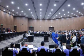 Quang cảnh phiên toà xét xử. (Ảnh: Phạm Kiên/TTXVN)