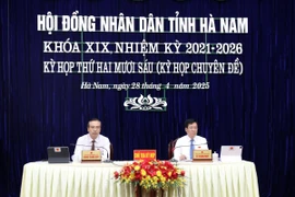 Quang cảnh Kỳ họp thứ 26 (Kỳ họp chuyên đề) Hội đồng Nhân dân tỉnh Hà Nam khóa 19. (Ảnh: