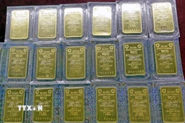 Vàng miếng SJC. (Nguồn: TTXVN)