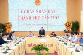 Quang cảnh buổi làm việc. (Ảnh: Thanh Liêm/TTXVN)