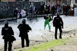 Cuộc biểu tình ngày 17/10 dự kiến diễn ra ôn hòa nhưng sau đó đã biến thành cuộc đụng độ với cảnh sát. (Nguồn: Apa)