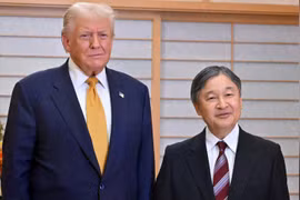 Tổng thống Mỹ Donald Trump yết kiến Nhật hoàng Naruhito. (Nguồn: Reuters)
