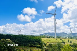 Một dự án điện gió ở Quảng Trị. (Ảnh: Nguyên Linh/TTXVN)