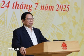 Thủ tướng Phạm Minh Chính chủ trì Phiên họp lần thứ nhất của Ban Chỉ đạo Phòng thủ dân sự quốc gia. (Ảnh: Dương Giang/TTXVN)