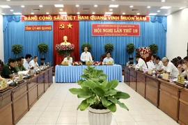 Quang cảnh Hội nghị Ban chấp hành Đảng bộ tỉnh An Giang lần thứ 19. (Ảnh: Thanh Sang/TTXVN)