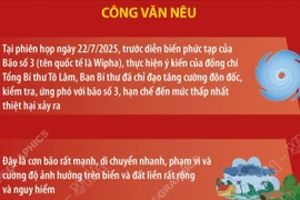 Chỉ đạo của Ban Bí thư về việc ứng phó với cơn bão số 3