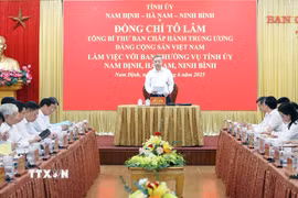 Tổng Bí thư Tô Lâm phát biểu. (Ảnh: Thống Nhất/TTXVN)