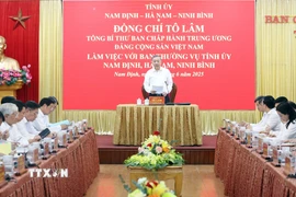 Tổng Bí thư Tô Lâm phát biểu. (Ảnh: Thống Nhất/TTXVN)