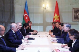 Tổng Bí thư Tô Lâm hội kiến Thủ tướng Azerbaijan Ali Asadov. (Ảnh: Thống Nhất/TTXVN)