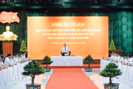 Tổng Bí thư, Chủ tịch nước Tô Lâm phát biểu tại buổi làm việc với Ban Thường vụ Thành ủy Đà Nẵng. (Ảnh: Thống Nhất/TTXVN)