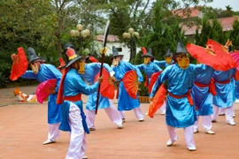 Trò Xuân Phả được đánh giá cao về giá trị văn hóa-nghệ thuật và đưa vào danh mục Di sản Văn hóa Phi vật thể Quốc gia. (Ảnh: Thanh Tùng/TTXVN)