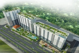Phối cảnh dự án chung cư cho người thu nhập thấp tại khu dân cư An Trung 2 (quận Sơn Trà, thành phố Đà Nẵng). (Ảnh: TTXVN phát)