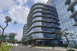 Trụ sở Cơ quan điều hành IFC Đà Nẵng được đặt trong tòa nhà Công viên phần mềm số 2 (phường Hải Châu, thành phố Đà Nẵng). (Ảnh: Quốc Dũng/TTXVN)