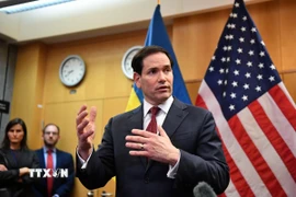 Ngoại trưởng Mỹ Marco Rubio phát biểu. (Ảnh: THX/TTXVN)