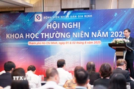 Hội nghị khoa học thường niên Bệnh viện Nhân dân Gia Định diễn ra trong 2 ngày 1 và 2/8/2025. (Ảnh: Đinh Hằng/TTXVN)