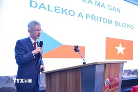 Chủ tịch Thượng viện Quốc hội Cộng hòa Séc Milos Vystrcil phát biểu. (Ảnh: Minh Đức/TTXVN)