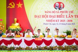 Đoàn Chủ tịch Đại hội. (Ảnh: Minh Phú/TTXVN)