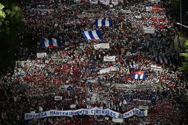 Diễu hành tôn vinh Ngày Quốc tế Lao động tại La Habana. (Nguồn: AFP)