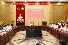 Hội nghị thông qua dự thảo báo cáo kiểm tra, giám sát. (Ảnh: Đức Phương/TTXVN)