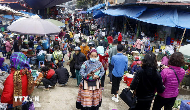 Sudut pasar Bac Ha. (Foto: Quoc Khanh/VNA) ttxvn-cho-phien-bac-ha-net-doc-dao-vung-cao-tay-bac-5847083.jpg