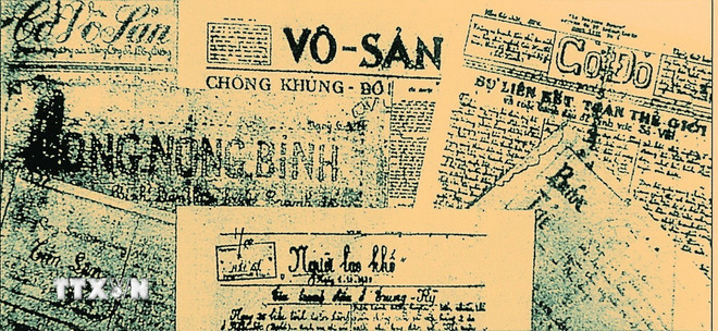 Báo chí Cách mạng do Đảng lãnh đạo đầu những năm 30 của thế kỷ XX. (Ảnh: TTXVN phát) ttxvn-bao-chi-cach-mang-viet-nam-mot-the-ky-dong-hanh-cung-dan-toc-8100987-3.jpg