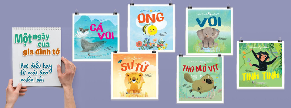 Nhà xuất bản Giáo dục Việt Nam vừa cho ra mắt bộ sách “Một ngày của gia đình tớ” dành cho trẻ em 3–8 tuổi. Bộ sách gồm 6 cuốn, giúp các em nhỏ khám phá đặc tính và tập quán của muôn loài. Mỗi cuốn sách là một câu chuyện gia đình ấm áp, được kể dưới góc nhìn của “bạn nhỏ” trong mỗi loài. Kiến thức khoa học được đan cài tinh tế trong mạch kể, vừa gần gũi, dễ ghi nhớ đồng thời giúp nuôi dưỡng trong các em tình yêu động vật. (Ảnh: PV/Vietnam+)