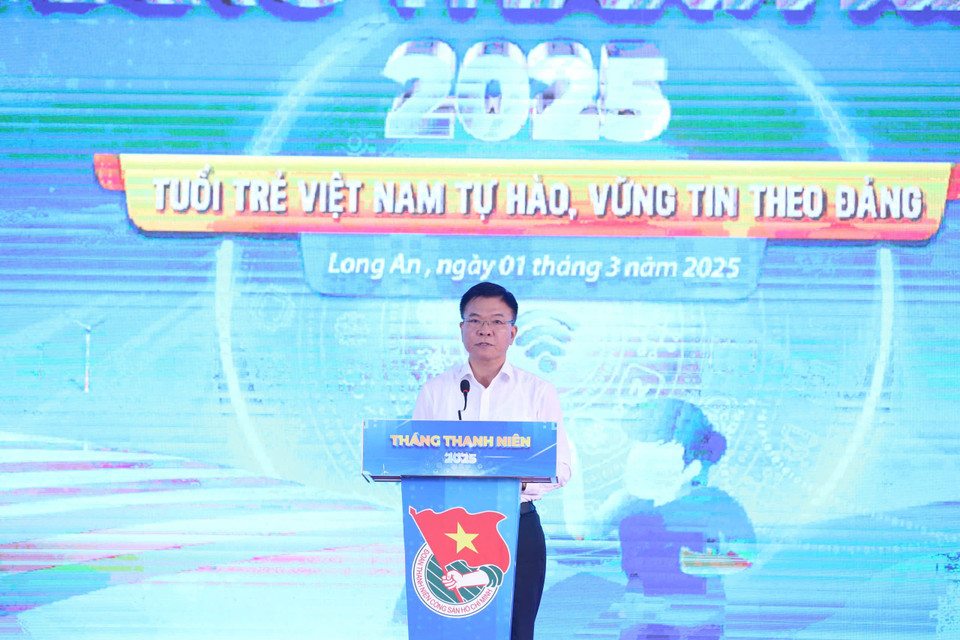 Chương trình có sự tham dự và phát biểu chỉ đạo của Phó Thủ tướng Lê Thành Long. (Ảnh: PV/Vietnam+)