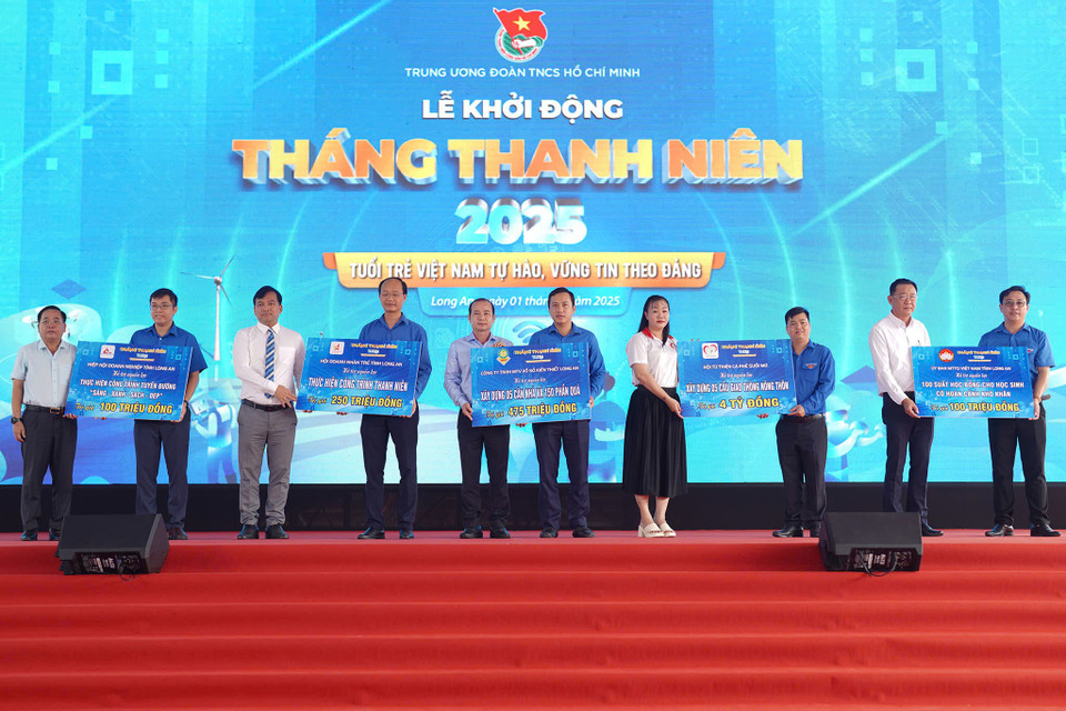 Nhiều công trình được hỗ trợ triển khai trong Tháng Thanh niên như xây nhà vệ sinh trường học, xây dựng các công trình thanh niên, cầu giao thông nông thôn... (Ảnh: PV/Vietnam+)